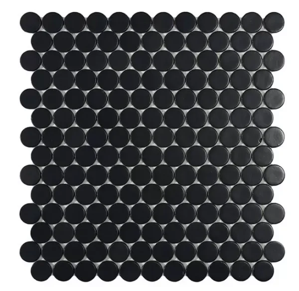 Mozaika Vidrepur Circle Black Mat