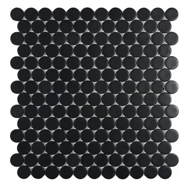 Mozaika Vidrepur Circle Black Mat