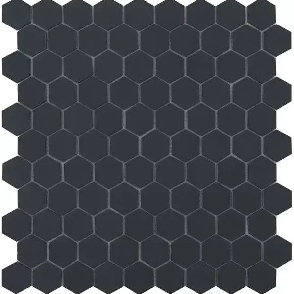 Mozaika Vidrepur Nordic Matt Black Hex