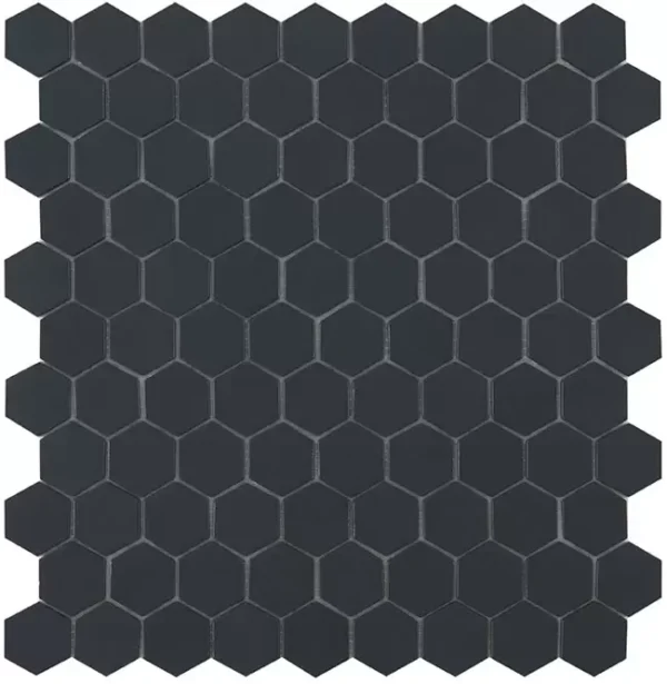 Mozaika Vidrepur Nordic Matt Black Hex