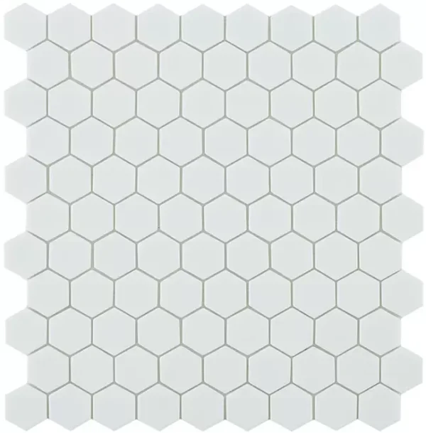 Mozaika Vidrepur Nordic Matt White Hex