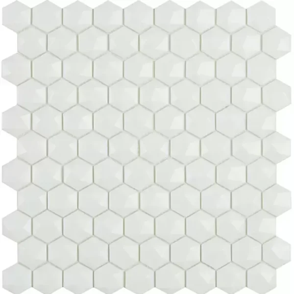 Mozaika Vidrepur Nordic Matt White Hex D