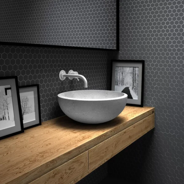 Mozaika Vidrepur Nordic Matt Dark Grey Hex