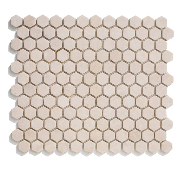 Marmur Beige Crystallino Mozaika Hexagon S