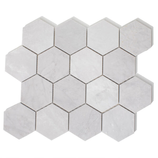 Marmur Ice Grey Mozaika Hexagon M