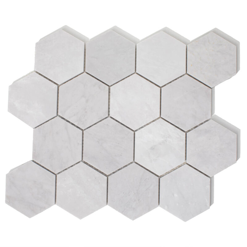 Marmur Ice Grey Mozaika Hexagon M