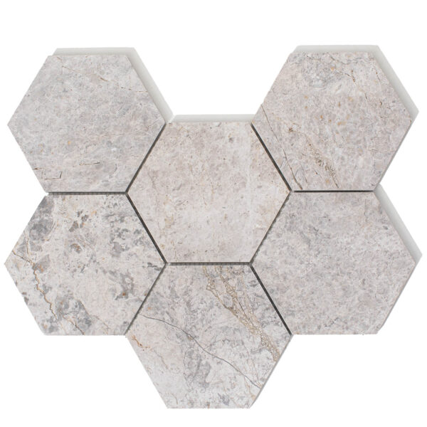 Marmur Tundra Grey Mozaika Hexagon L