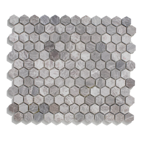 Marmur Nordic Grey Mozaika Hexagon S