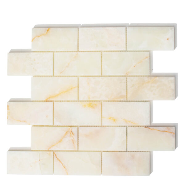 Onyx White Mozaika Brick Bone