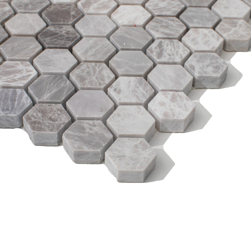 Marmur Nordic Grey Mozaika Hexagon S - obrazek 2