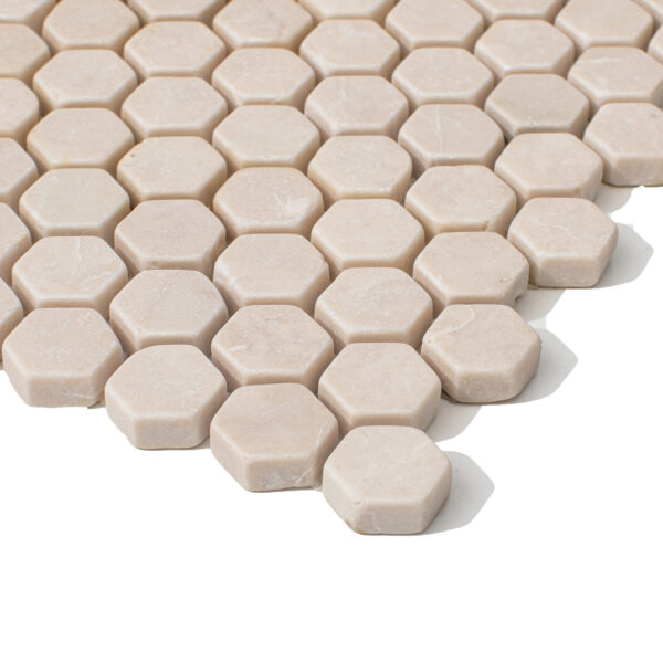 Marmur Beige Crystallino Mozaika Hexagon S