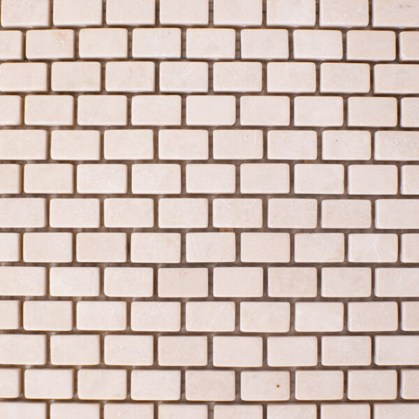 Marmur Beige Crystallino Mozaika Brick Bone – na podłogę - obrazek 3