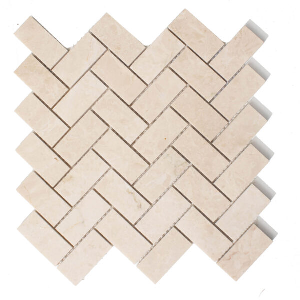 Marmur Beige Crystallino Mozaika Herringbone