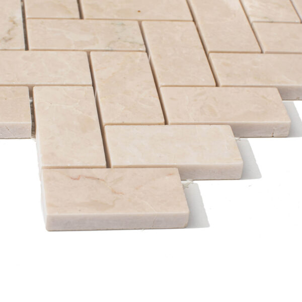 Marmur Beige Crystallino Mozaika Herringbone