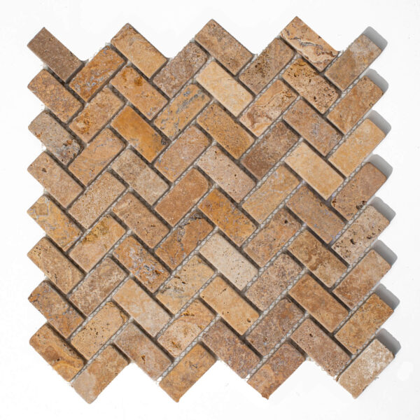 Trawertyn Antique Bronze Mozaika Herringbone