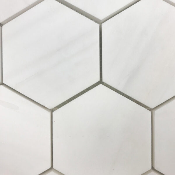 Marmur Glacier White Mozaika Hexagon M - obrazek 3