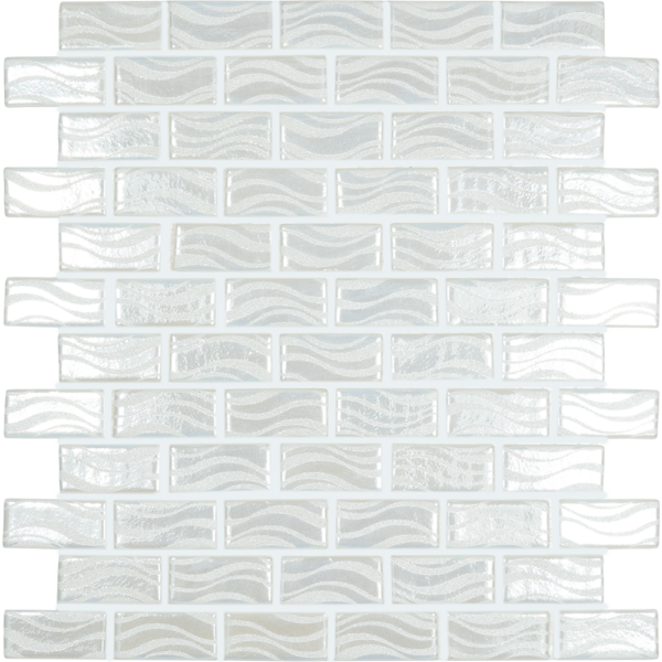 Mozaika Vidrepur Glitter White Brick